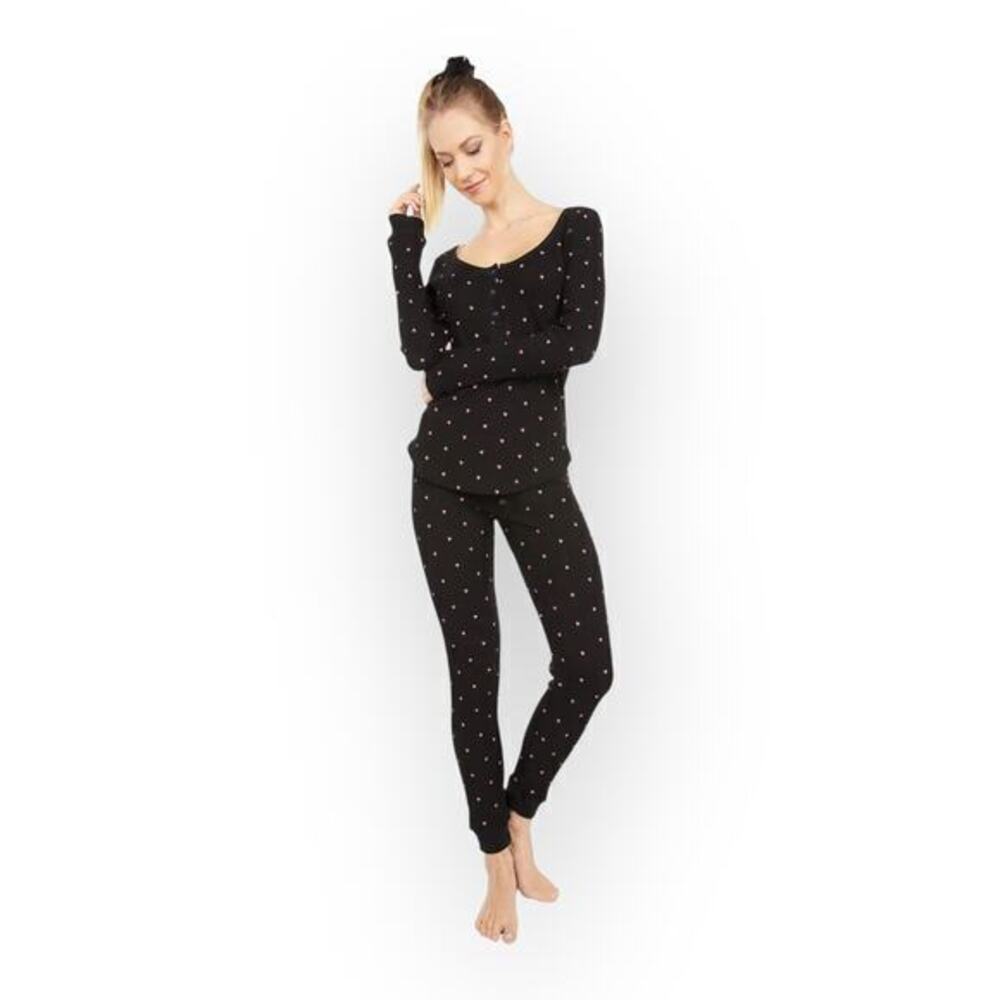 Plush Thermal Heart Pajama + Scrunchie Set NWT
